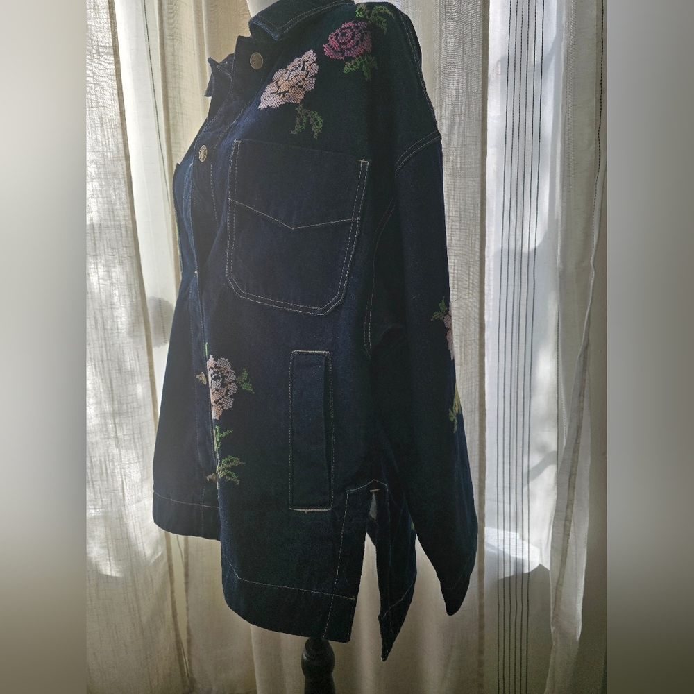 NWOT WTF Madison City Embroidered Jacket By Free People - Picture 5 of 8
